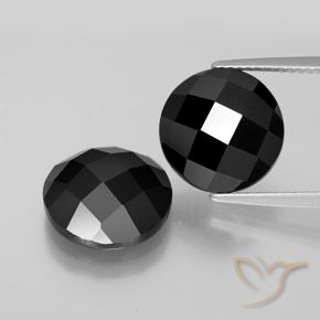 13.85ctw Natural Negro espinela, Redondo, Opaco