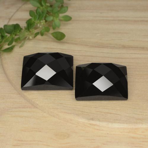 Gemas de espinela negro natural de 16,63 ct, cuadrado, opaco