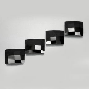 Gemas de espinela negro natural de 8,24 ct, baguette, opaco