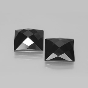 Gemas de espinela negro natural de 16,62 ct, cuadrado, opaco