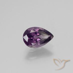 Espinela Púrpura oscuro natural de 1.61 ct, En forma de pera, VS