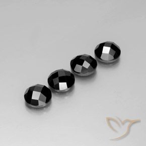 14.83ctw Natural Negro espinela, Redondo, Opaco