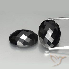 19.65ctw Natural Negro espinela, Ovalada, Opaco