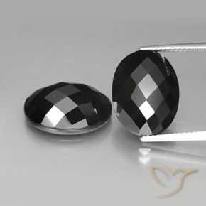 20.90ctw Natural Negro espinela, Ovalada, Opaco