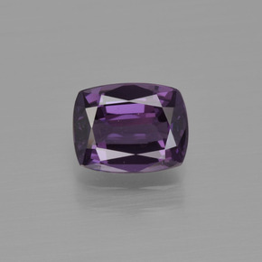 Espinela púrpura natural de 1,06 ct, corte cojín, VS