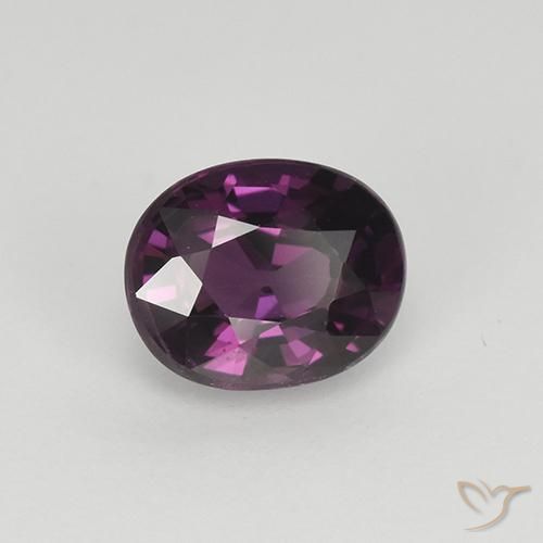 Espinela Púrpura rojo frambuesa natural de 1.10 ct, Ovalada, VS