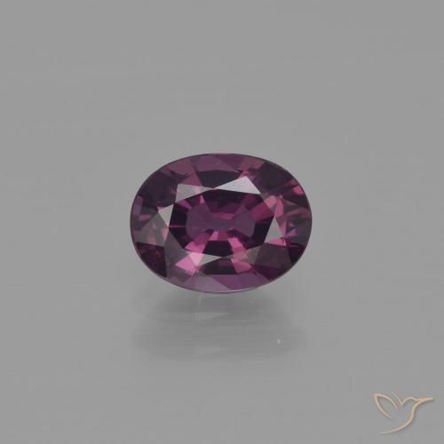 1.07ct Natural Deep Plum espinela, Ovalada, VVS