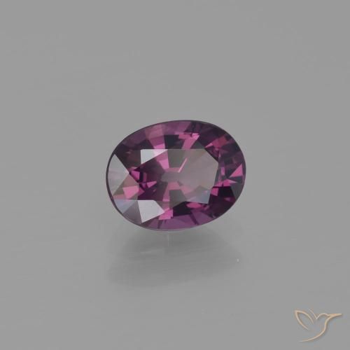 Espinela Deep Plum natural de 1.07 ct, Ovalada, VVS