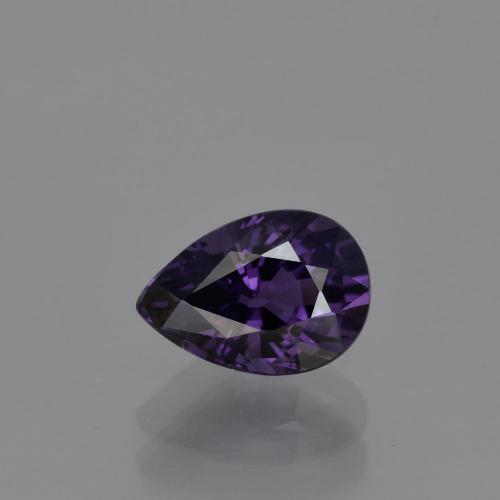 Espinela Violeta oscuro natural de 1.14 ct, En forma de pera, VVS