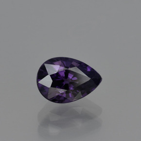 Espinela Violeta oscuro natural de 1.14 ct, En forma de pera, VVS