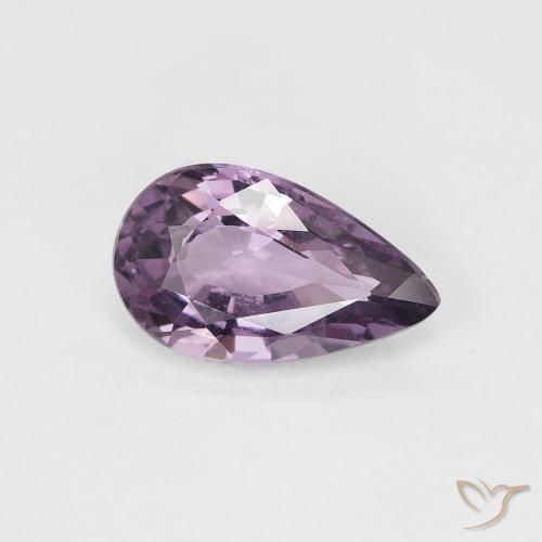 Espinela Violeta grisáceo natural de 0.98 ct, En forma de pera, VS
