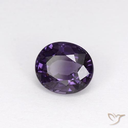 Espinela Violeta medio natural de 1.13 ct, Ovalada, VVS-VS