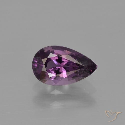 0.87ct Natural Púrpura oscuro Espinela, En forma de pera, VS
