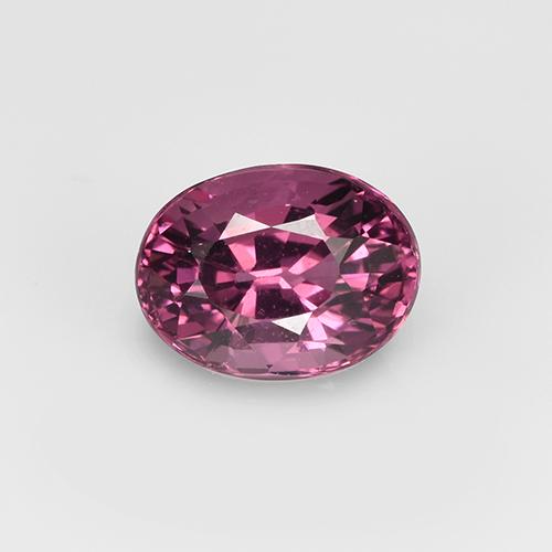 Espinela Rosado magenta intenso natural de 0.93 ct, Corte Óvalo, VS