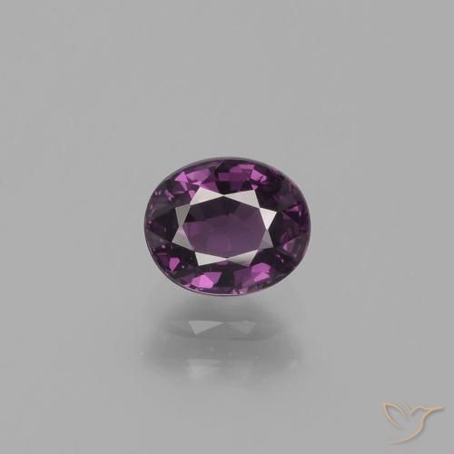 0.89ct Natural Púrpura oscuro medio espinela, Ovalada, VVS, Photo A