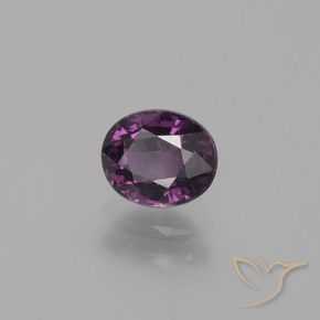 Espinela Púrpura oscuro medio natural de 0.89 ct, Ovalada, VVS