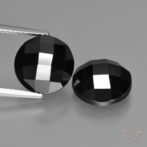 9.30ctw Natural Negro Espinela, Redondo, Opaco