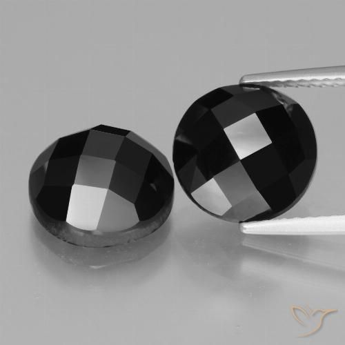 9.51ctw Natural Negro Espinela, Redondo, Opaco