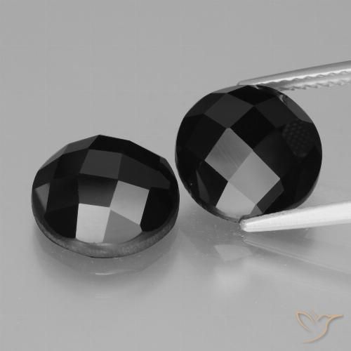 9.64ctw Natural Negro espinela, Redondo, Opaco, Photo A