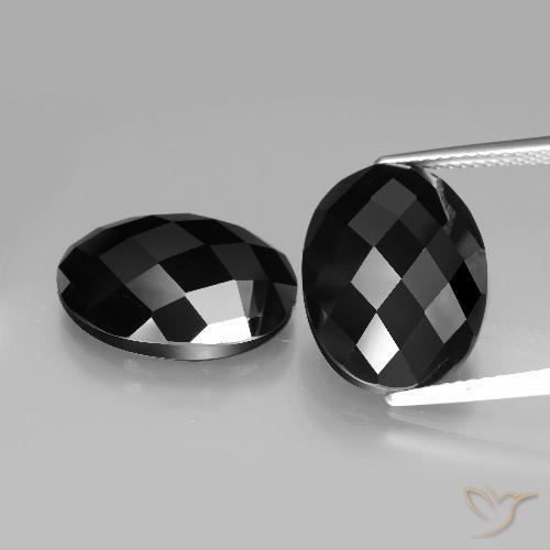 20.64ctw Natural Negro espinela, Ovalada, Opaco