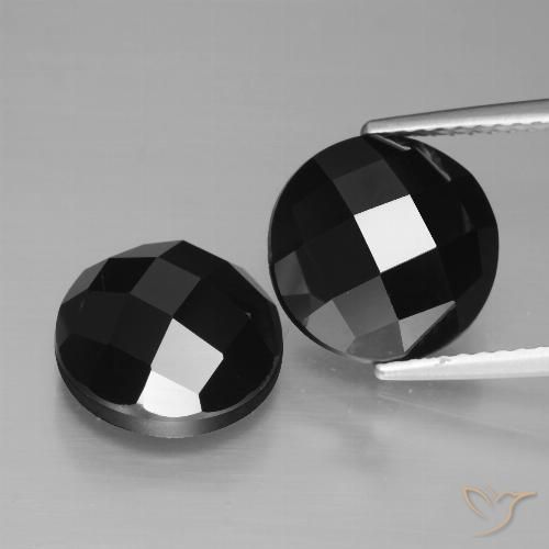 9.58ctw Natural Negro espinela, Redondo, Opaco, Photo A