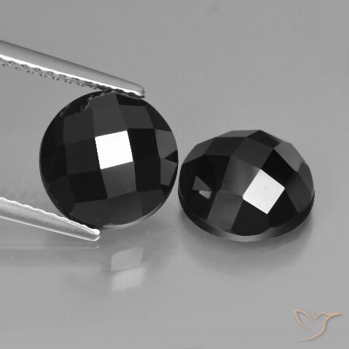 6.72ctw Natural Negro Espinela, Redondo, Opaco