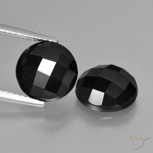 6.49ctw Natural Negro Espinela, Redondo, Opaco