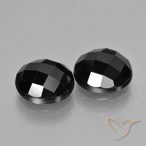 Gemas de Espinela Negro natural de 6.49 ct, Redondo, Opaco