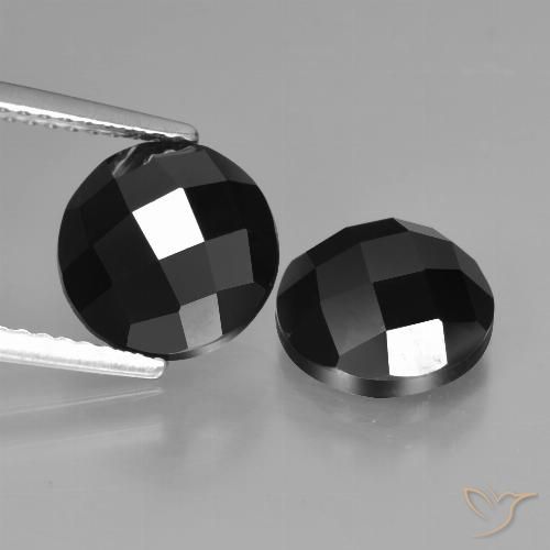6.58ctw Natural Negro Espinela, Redondo, Opaco