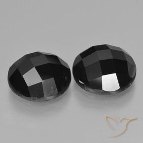Gemas de Espinela Negro natural de 8.20 ct, Redondo, Opaco