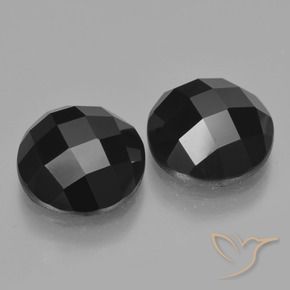 Gemas de Espinela Negro natural de 9.40 ct, Redondo, Opaco
