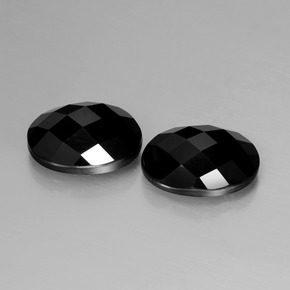 Gemas de espinela negro natural de 13,38 ct, corte óvalo, opaco