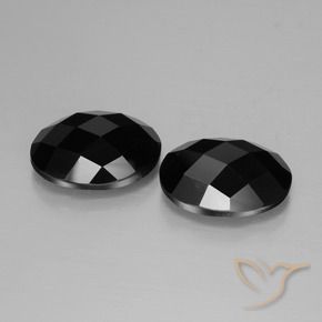 Gemas de Espinela Negro natural de 13.52 ct, Ovalada, Opaco