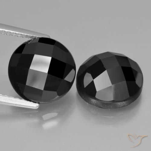 10.08ctw Natural Negro Espinela, Redondo, Opaco, Photo A