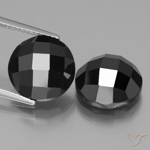 13.97ctw Natural Negro Espinela, Redondo, Opaco