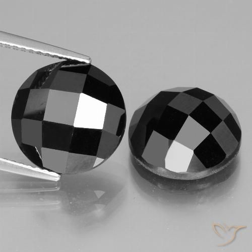 14.85ctw Natural Negro Espinela, Redondo, Opaco