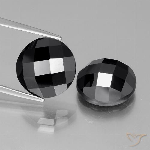 15.03ctw Natural Negro espinela, Redondo, Opaco, Photo A