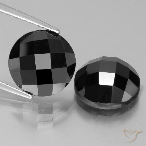 14.92ctw Natural Negro Espinela, Redondo, Opaco