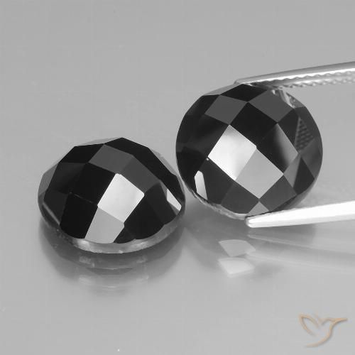 14.86ctw Natural Negro Espinela, Redondo, Opaco