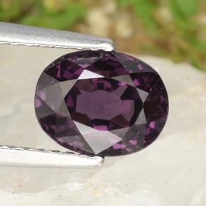 Espinela púrpura natural de 2,25 ct, corte óvalo, VVS-VS