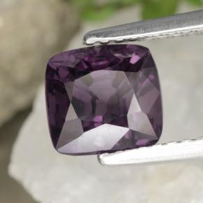 Espinela púrpura natural de 2,00 ct, corte cojín, VVS-VS
