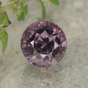 Espinela púrpura rojizo natural de 0,82 ct, corte redondo, VVS-VS