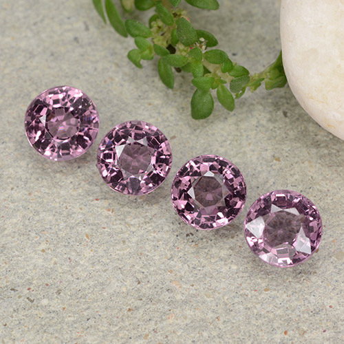 Gemas de espinela púrpura natural de 2,32 ct, corte redondo, VVS-VS