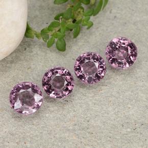 Gemas de espinela púrpura natural de 2,32 ct, corte redondo, VVS-VS