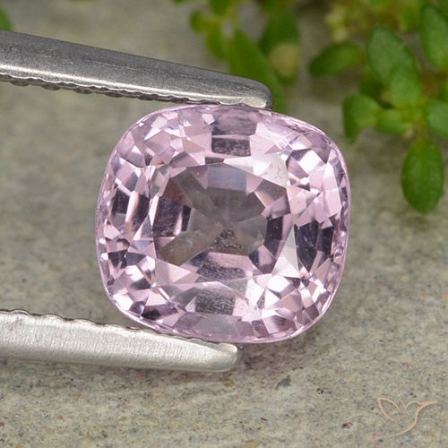 Espinela púrpura natural de 1,69 ct, corte cojín, VVS-VS