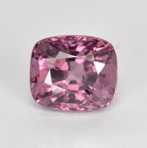 Espinela púrpura natural de 1,58 ct, corte cojín, VVS-VS