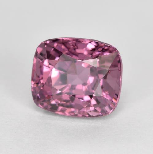 Espinela púrpura natural de 1,58 ct, corte cojín, VVS-VS
