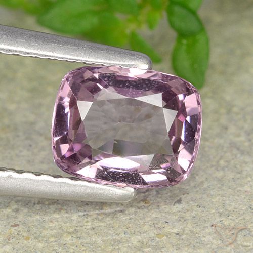 1.39ct Natural Púrpura gris Espinela, Forma Cojín, VVS-VS