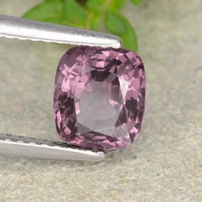 Espinela púrpura natural de 1,81 ct, corte cojín, VVS-VS