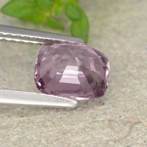 Espinela Púrpura gris natural de 1.58 ct, Forma Cojín, VVS-VS